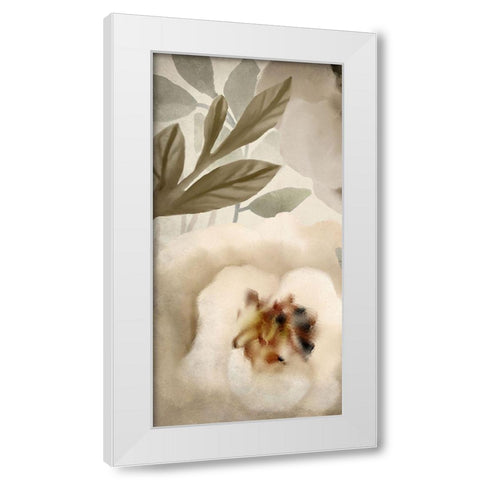 Simplicity Floral Panel A White Modern Wood Framed Art Print by Kimberly, Allen