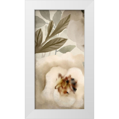 Simplicity Floral Panel A White Modern Wood Framed Art Print by Kimberly, Allen