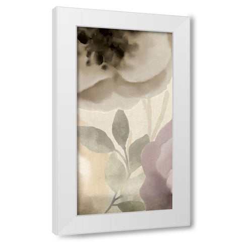 Simplicity Floral Panel B White Modern Wood Framed Art Print by Kimberly, Allen