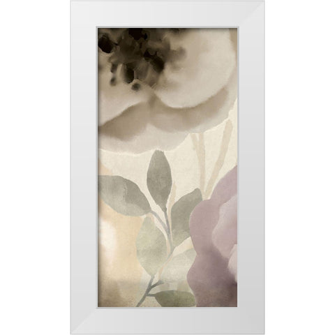 Simplicity Floral Panel B White Modern Wood Framed Art Print by Kimberly, Allen