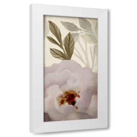 Simplicity Floral Panel C White Modern Wood Framed Art Print by Kimberly, Allen