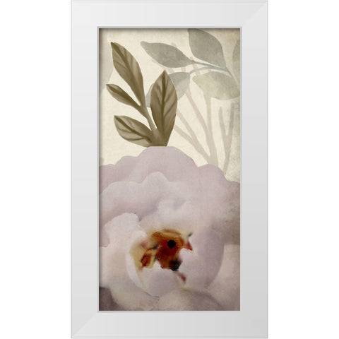 Simplicity Floral Panel C White Modern Wood Framed Art Print by Kimberly, Allen