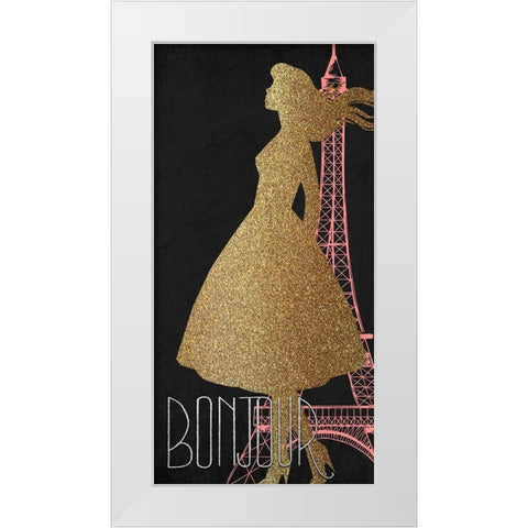 Glamour Time 6 White Modern Wood Framed Art Print by Kimberly, Allen