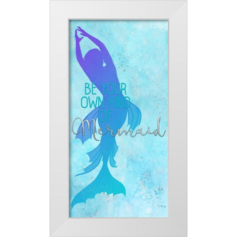 Mermaids 1 White Modern Wood Framed Art Print by Allen, Kimberly