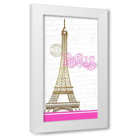 I Love Paris 1 White Modern Wood Framed Art Print by Allen, Kimberly