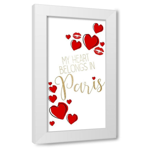 My Heart 2 White Modern Wood Framed Art Print by Allen, Kimberly