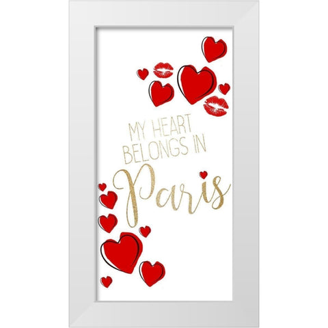 My Heart 2 White Modern Wood Framed Art Print by Allen, Kimberly