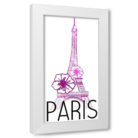 In Paris 1 White Modern Wood Framed Art Print by Allen, Kimberly