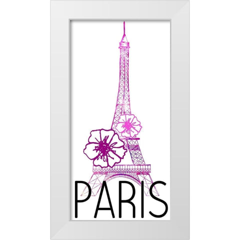 In Paris 1 White Modern Wood Framed Art Print by Allen, Kimberly