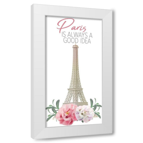 Always Paris 1 White Modern Wood Framed Art Print by Allen, Kimberly