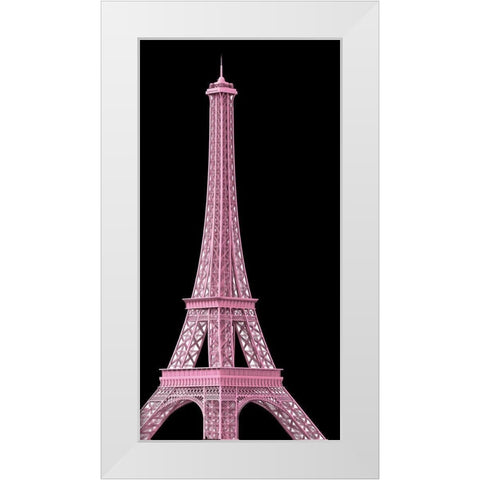 Pink Paris 1 White Modern Wood Framed Art Print by Allen, Kimberly