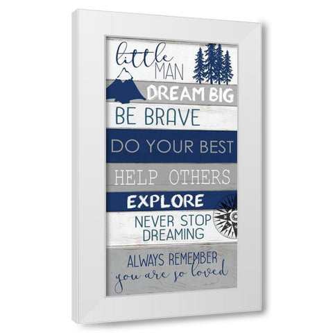 Little Man White Modern Wood Framed Art Print by Allen, Kimberly