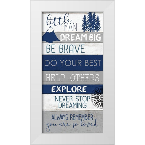 Little Man White Modern Wood Framed Art Print by Allen, Kimberly