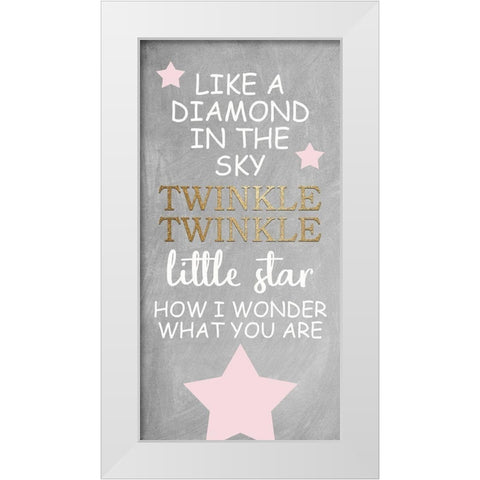 Twinkle Twinkle 6 White Modern Wood Framed Art Print by Allen, Kimberly
