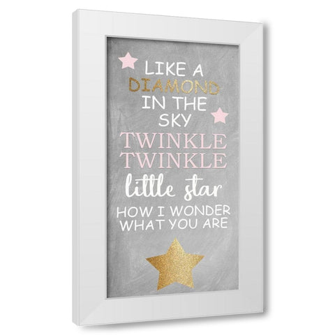 Twinkle Twinkle 6 V2 White Modern Wood Framed Art Print by Allen, Kimberly