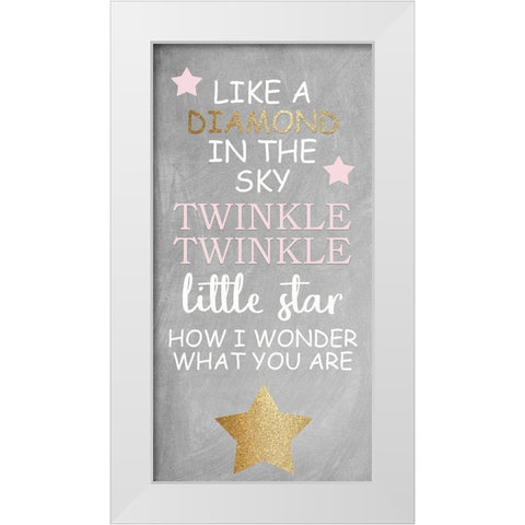 Twinkle Twinkle 6 V2 White Modern Wood Framed Art Print by Allen, Kimberly