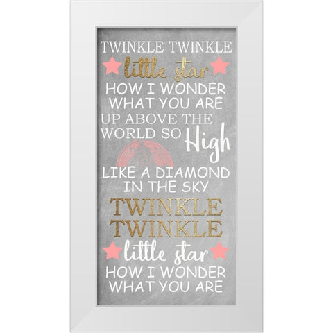 Twinkle 1 Grey White Modern Wood Framed Art Print by Allen, Kimberly