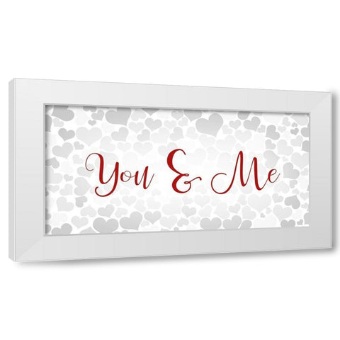 You and Me White Modern Wood Framed Art Print by Allen, Kimberly