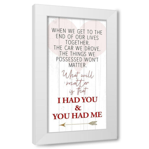 When We White Modern Wood Framed Art Print by Allen, Kimberly