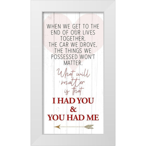 When We White Modern Wood Framed Art Print by Allen, Kimberly