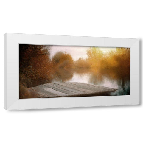 Lake View White Modern Wood Framed Art Print by Allen, Kimberly