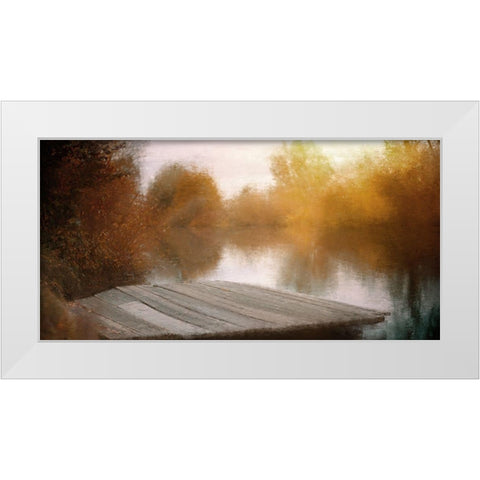 Lake View White Modern Wood Framed Art Print by Allen, Kimberly