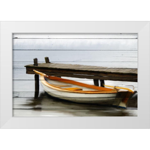 Docked White Modern Wood Framed Art Print by Allen, Kimberly
