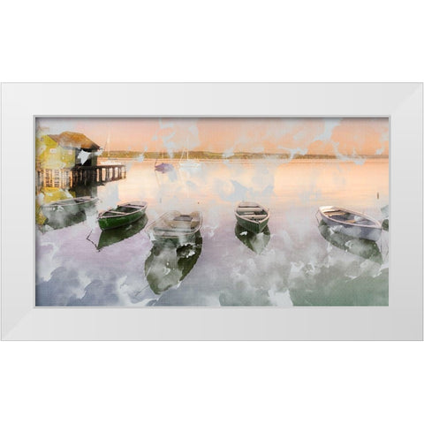 Lake Day White Modern Wood Framed Art Print by Allen, Kimberly