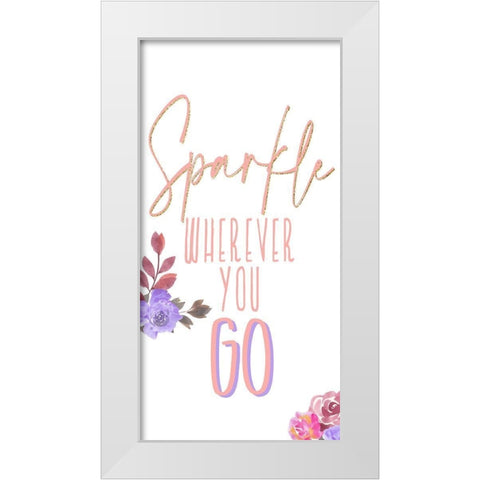 Sparkle Unicorn 1 White Modern Wood Framed Art Print by Allen, Kimberly