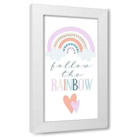 Follow the Rainbow 1 White Modern Wood Framed Art Print by Allen, Kimberly