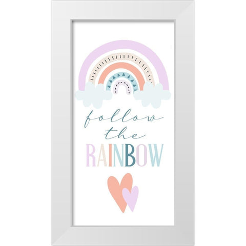 Follow the Rainbow 1 White Modern Wood Framed Art Print by Allen, Kimberly