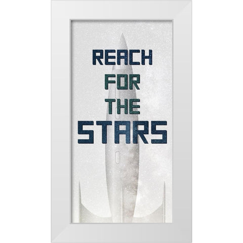 Reach 1 White Modern Wood Framed Art Print by Allen, Kimberly