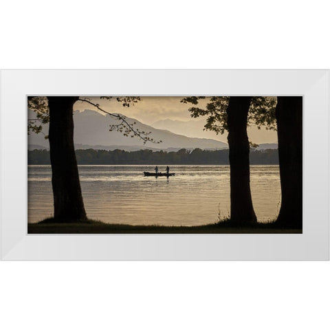 Out Fishing v2 White Modern Wood Framed Art Print by Allen, Kimberly