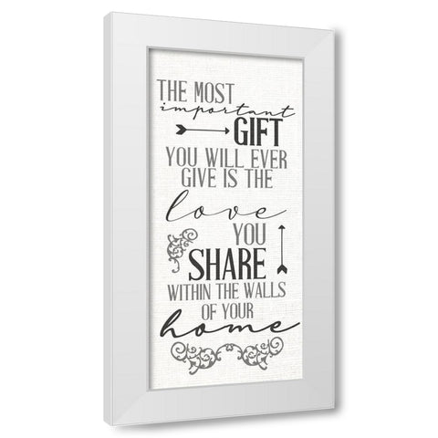 The Most Important Gift White Modern Wood Framed Art Print by Allen, Kimberly