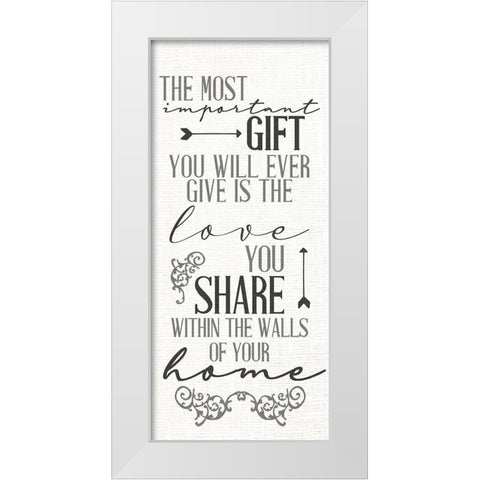 The Most Important Gift White Modern Wood Framed Art Print by Allen, Kimberly