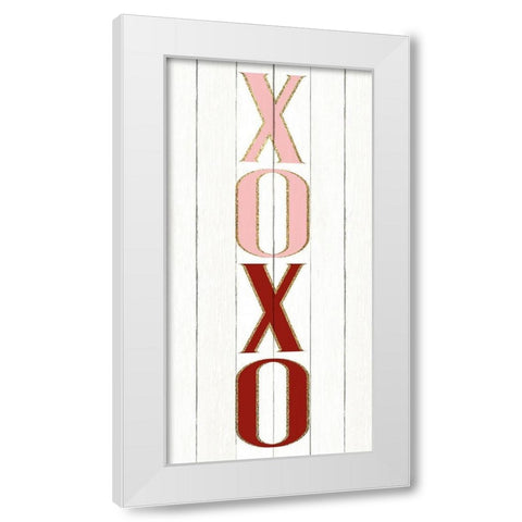 XOXO White Modern Wood Framed Art Print by Allen, Kimberly