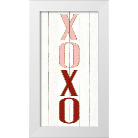 XOXO White Modern Wood Framed Art Print by Allen, Kimberly