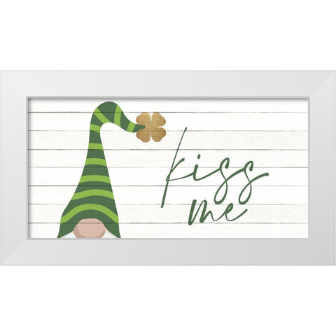 Kiss Me White Modern Wood Framed Art Print by Allen, Kimberly