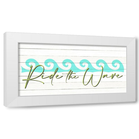 Ride the Wave White Modern Wood Framed Art Print by Allen, Kimberly