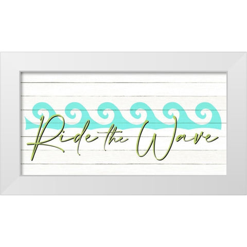 Ride the Wave White Modern Wood Framed Art Print by Allen, Kimberly