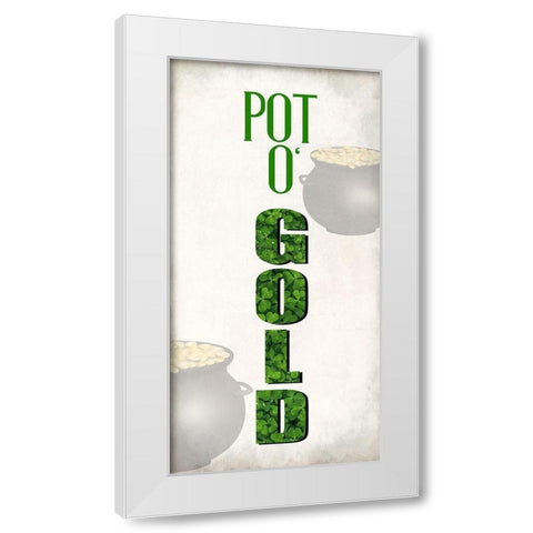 Pot O Gold White Modern Wood Framed Art Print by Allen, Kimberly