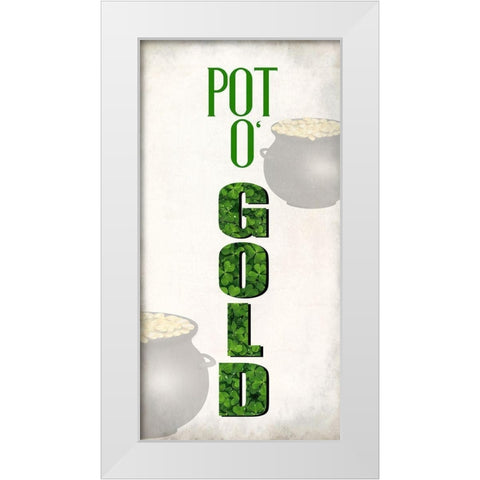 Pot O Gold White Modern Wood Framed Art Print by Allen, Kimberly