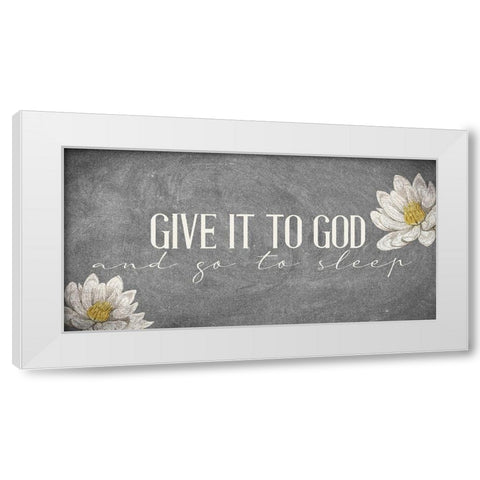 Give It White Modern Wood Framed Art Print by Allen, Kimberly
