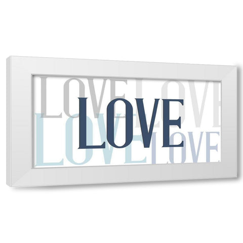 LOVE White Modern Wood Framed Art Print by Allen, Kimberly