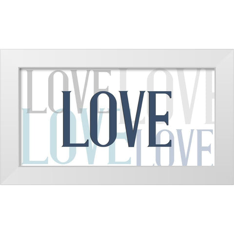 LOVE White Modern Wood Framed Art Print by Allen, Kimberly