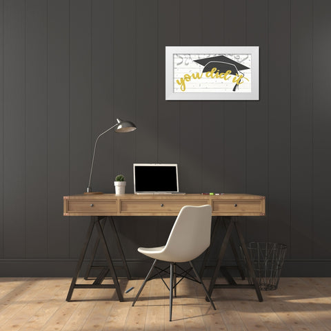 You Did It White Modern Wood Framed Art Print by Allen, Kimberly