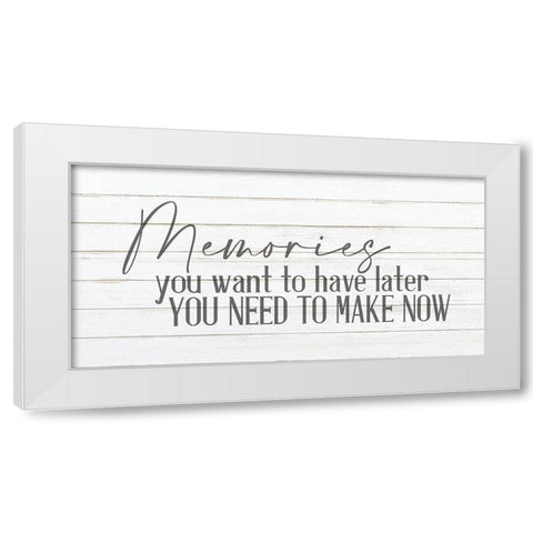 Memories v1 White Modern Wood Framed Art Print by Allen, Kimberly
