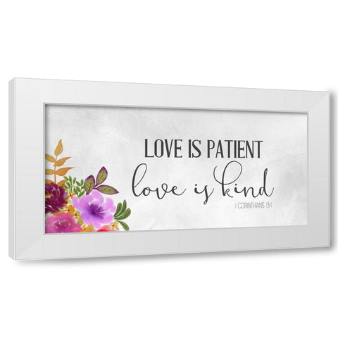 Love Is White Modern Wood Framed Art Print by Allen, Kimberly