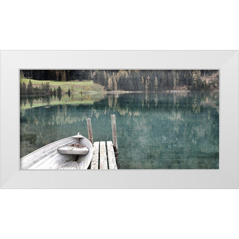Boat Dock White Modern Wood Framed Art Print by Allen, Kimberly