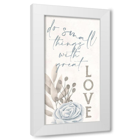 Simply Blessed Floral 2 White Modern Wood Framed Art Print by Allen, Kimberly